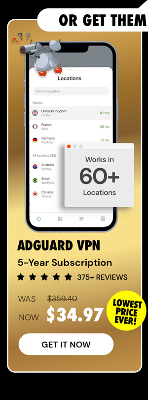 AdGuard VPN + Ad Blocker Family Security Suite