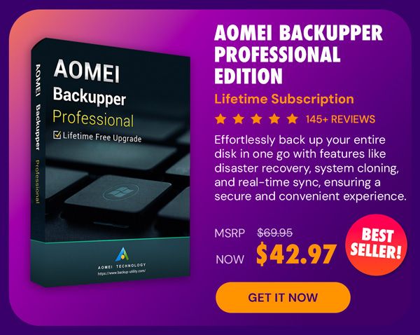 AOMEI Backupper Professional Edition: Lifetime Subscription