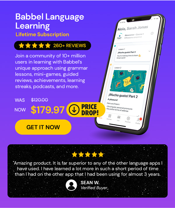 Babbel Language Learning: Lifetime Subscription (All Languages)