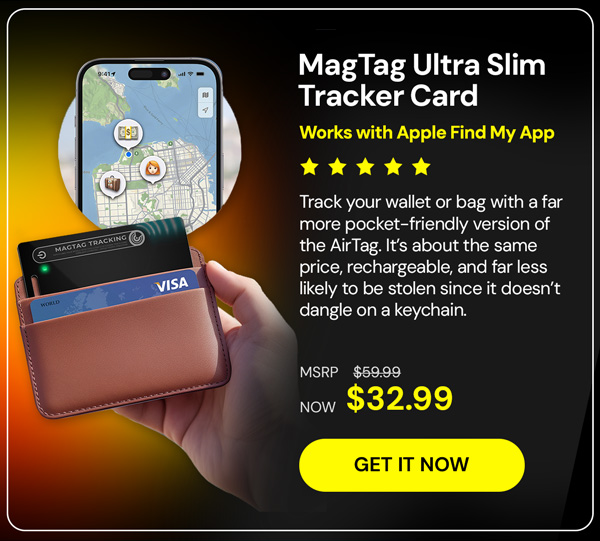 MagTag Ultra Slim Tracker Card - Works with Apple Find My App