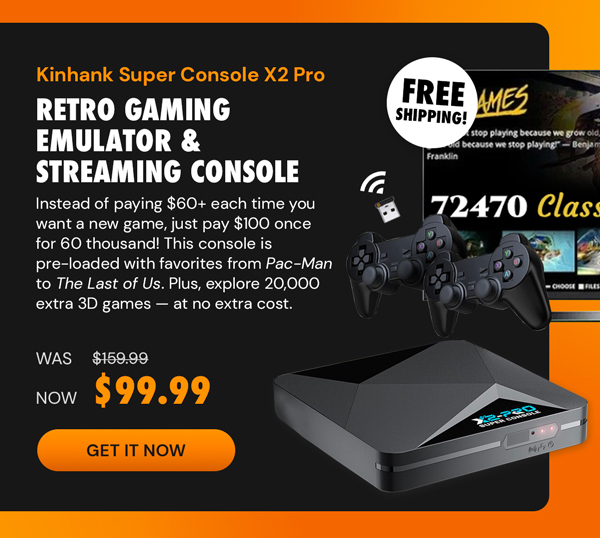 Kinhank Super Console X2 Pro Retro Gaming Emulator & Streaming Console