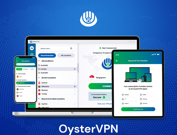 OysterVPN: VPN Lifetime Subscription