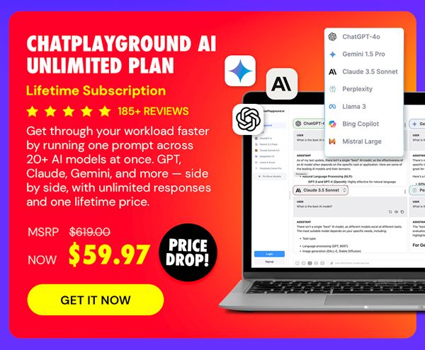 ChatPlayground AI: Lifetime Subscription (Unlimited Plan)
