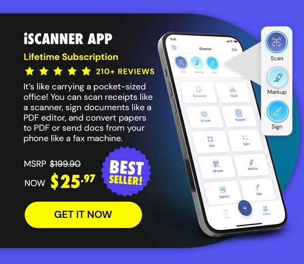 iScanner App: Lifetime Subscription