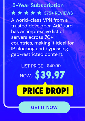 AdGuard VPN: 5-Yr Subscription