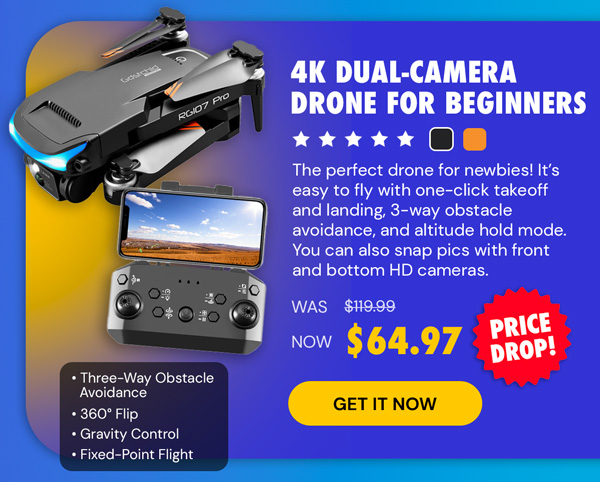 4K Dual-Camera Drone for Beginners with Intelligent Obstacle Avoidance