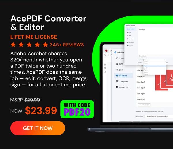 AcePDF Converter & Editor: Lifetime License