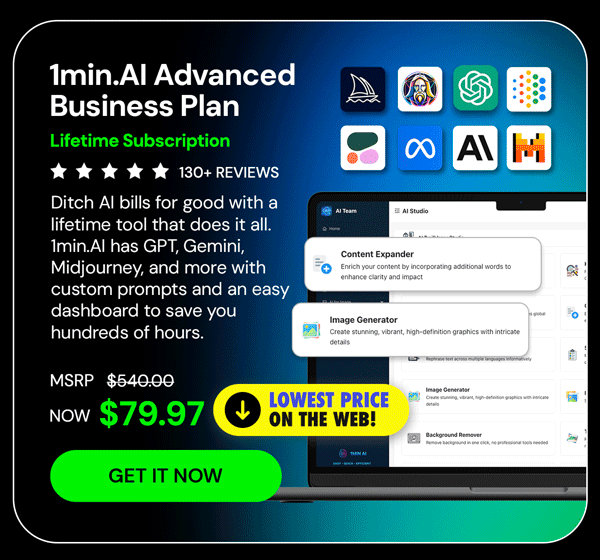 1minAI Advanced Business Plan Lifetime Subscription