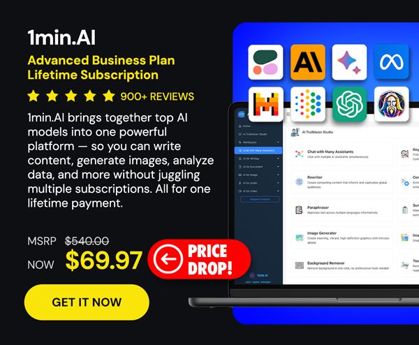 1minAI Advanced Business Plan Lifetime Subscription