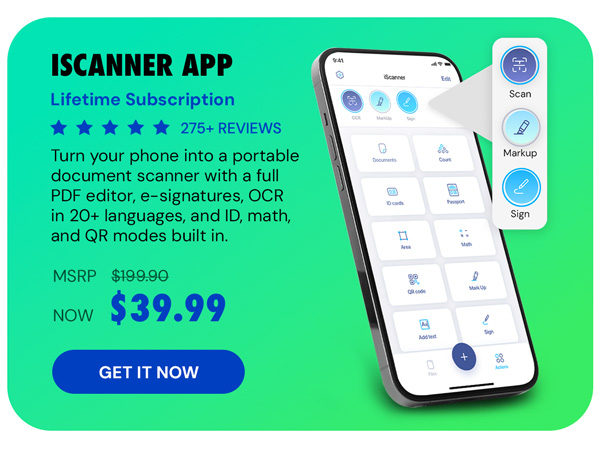 iScanner App: Lifetime Subscription