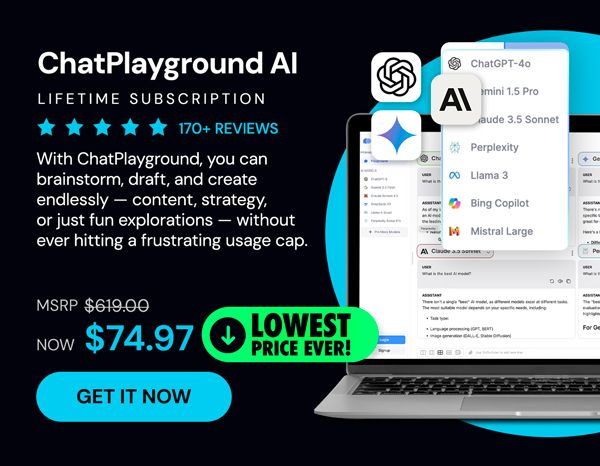 ChatPlayground AI: Lifetime Subscription (Unlimited Plan)