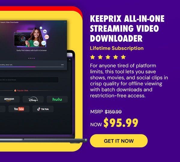 Keeprix All-in-One Streaming Video Downloader: Lifetime Subscription