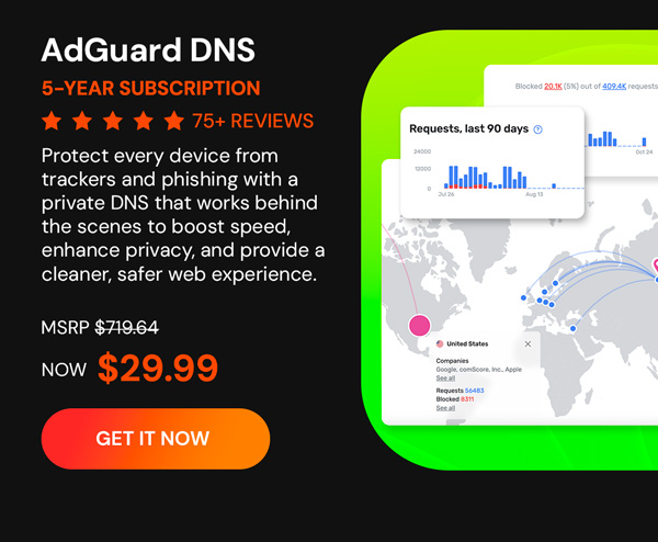 AdGuard DNS: 5-Yr Subscription