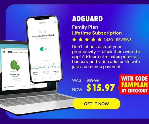 AdGuard Family Plan: Lifetime Subscription