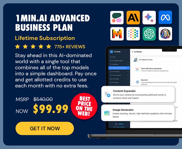 1minAI Advanced Business Plan Lifetime Subscription