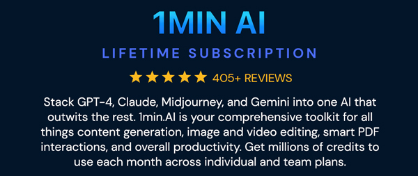 1minAI Advanced Business Plan Lifetime Subscription