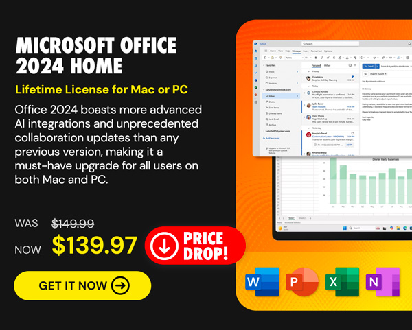 Microsoft Office 2024 Home for Mac or PC: One-Time Purchase