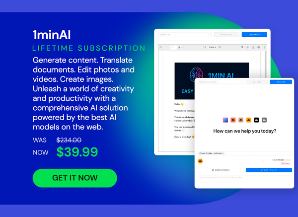 1minAI: Lifetime Subscription