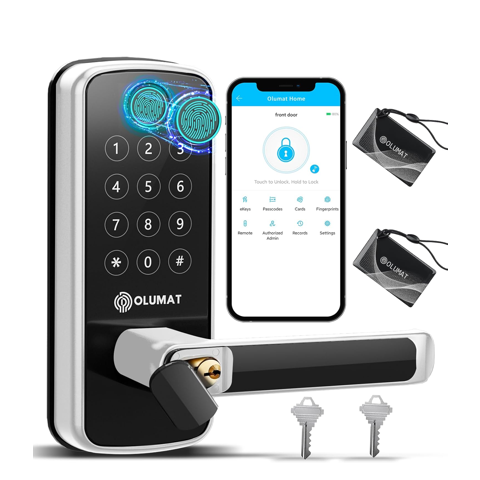 Wi-Fi Keyless Entry Door Lock With Handle