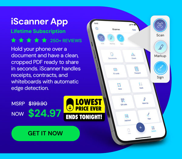 iScanner App: Lifetime Subscription