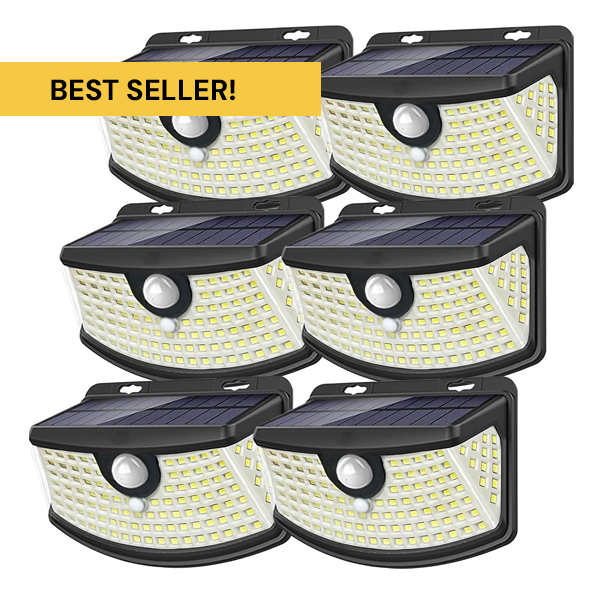 Aootek 6-Pack Solar Motion Sensor Lights