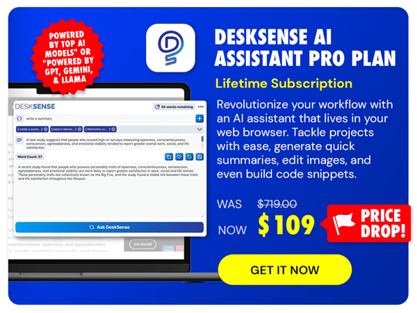 DeskSense AI Assistant - Pro Plan: Lifetime Subscription