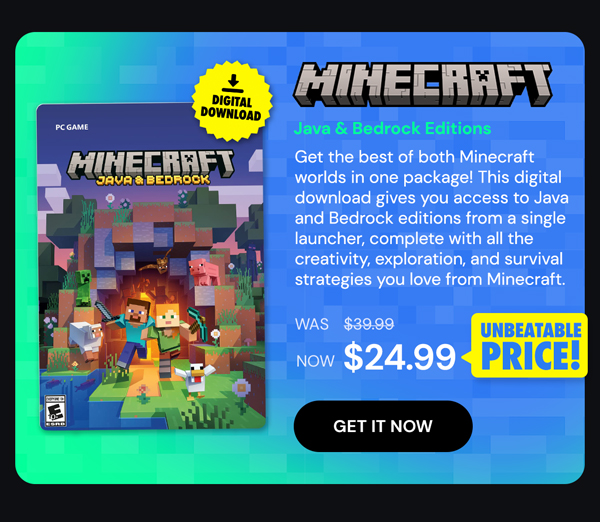 Minecraft: Java & Bedrock Editions: Digital Download