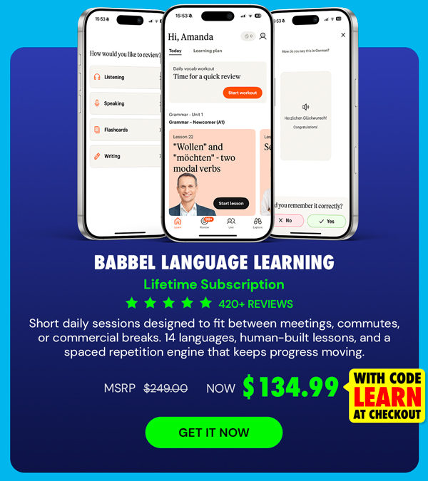 Babbel Language Learning: Lifetime Subscription (All Languages)