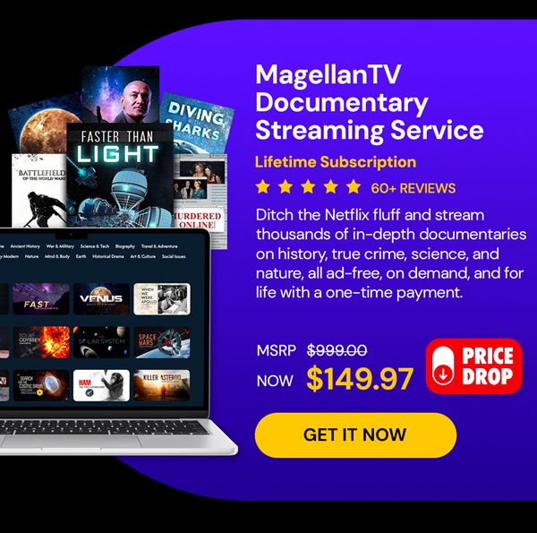 MagellanTV Documentary Streaming Service: Lifetime Subscription