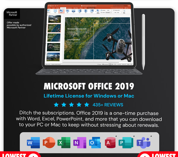 Microsoft Office 2019 for Windows or Mac