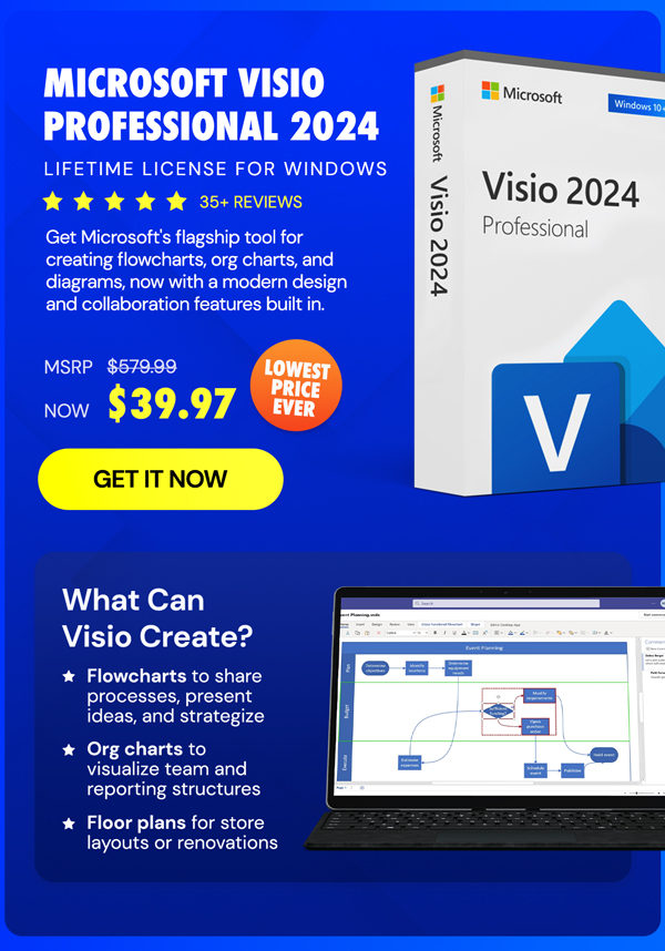 Microsoft Visio Professional 2024: Lifetime License for Windows