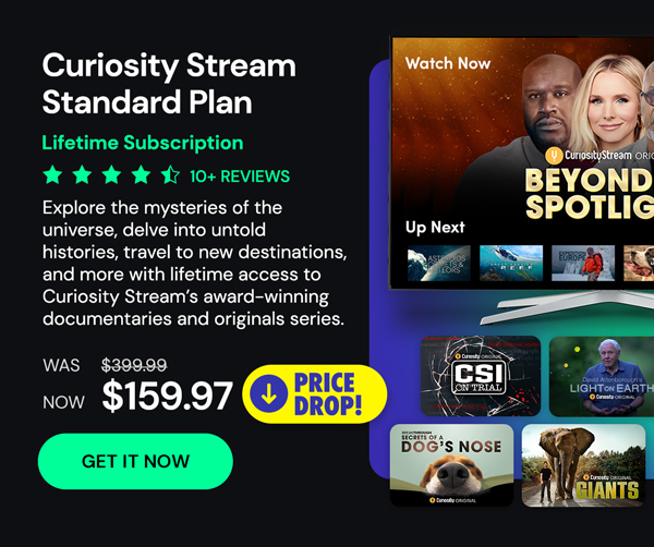 Curiosity Stream Standard Plan: Lifetime Subscription