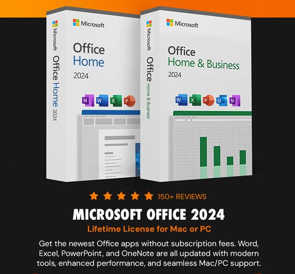 Microsoft Office 2024 Home or Home & Business for Mac or PC: One-Time Purchase