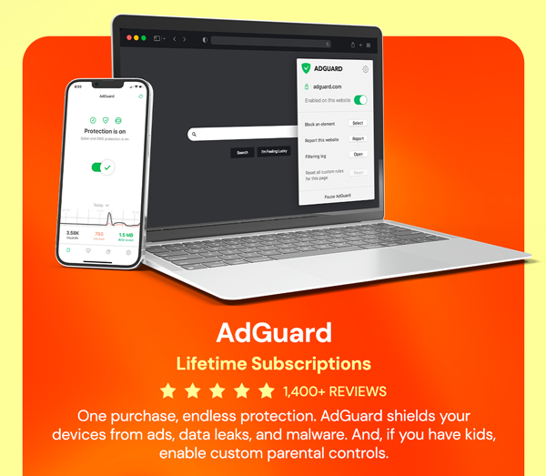 AdGuard Family or Personal Plan: Lifetime Subscription