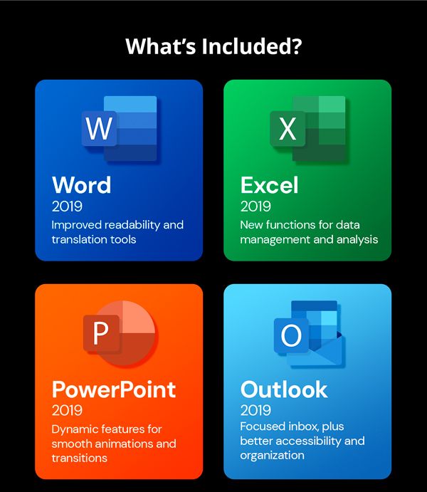 Microsoft Office 2019 for Windows or Mac | Lifetime License