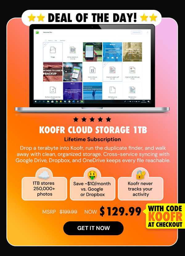 Koofr Cloud Storage: Lifetime Subscription (1TB)
