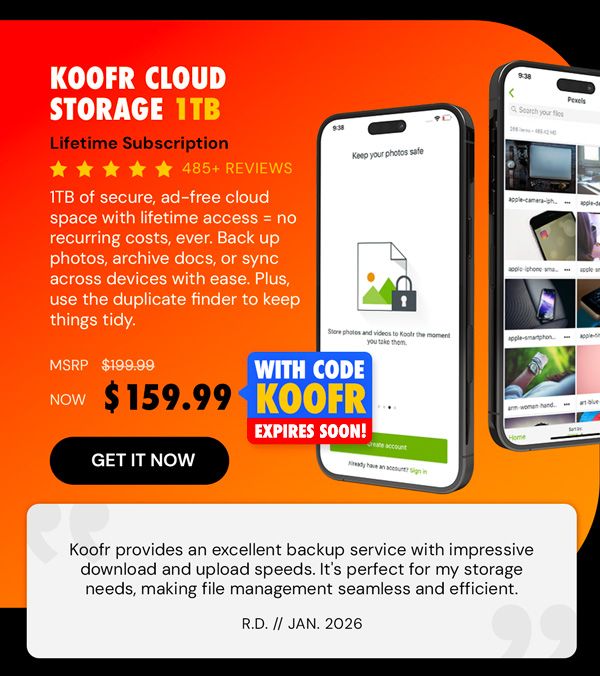Koofr Cloud Storage: Lifetime Subscription (1TB)