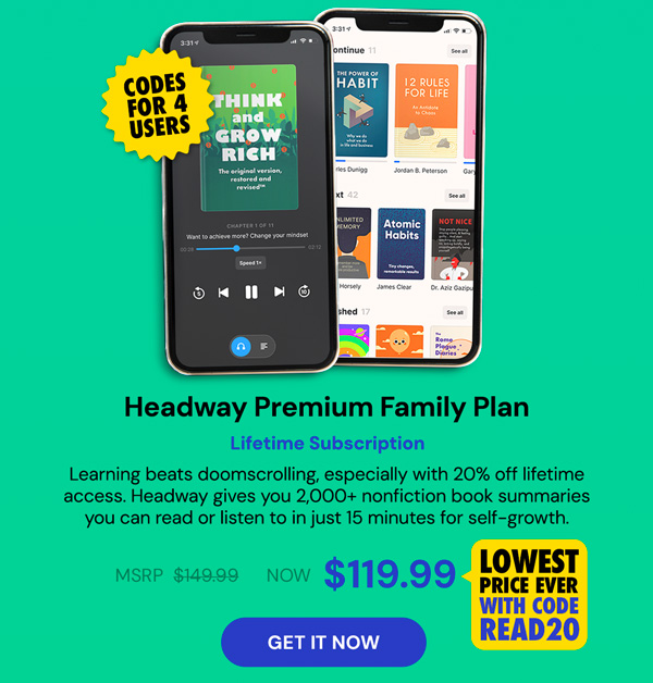 Headway Premium Family Plan: Lifetime Subscription