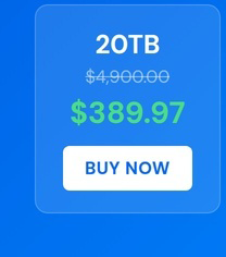 Internxt Cloud Storage Lifetime Subscription: 20TB Plan