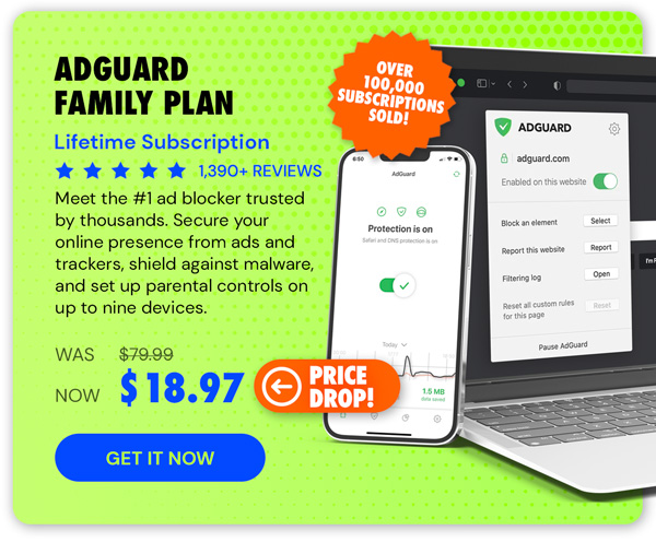 AdGuard Family Plan: Lifetime Subscription