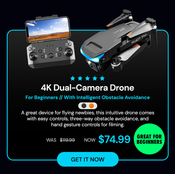 4K Dual-Camera Drone for Beginners with Intelligent Obstacle Avoidance