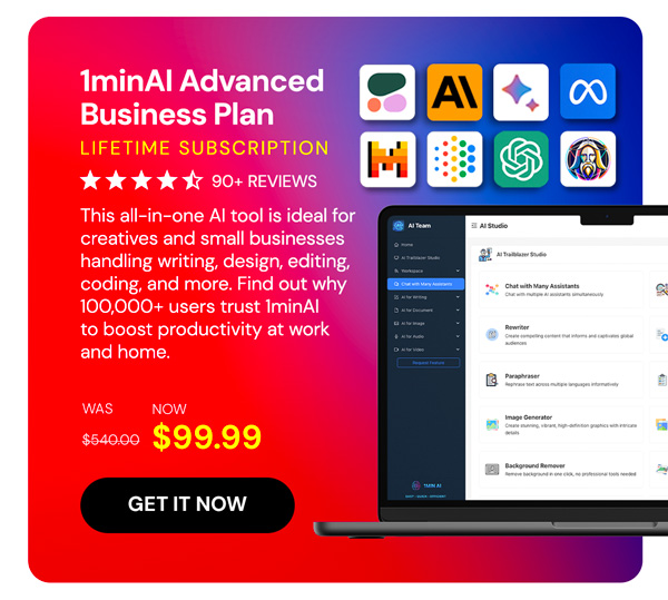 1minAI Advanced Business Plan Lifetime Subscription