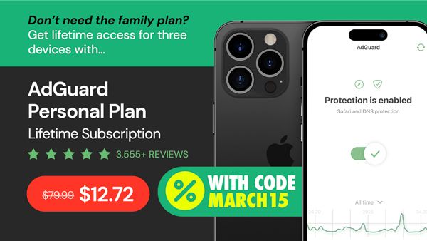 AdGuard Personal Plan: Lifetime Subscription