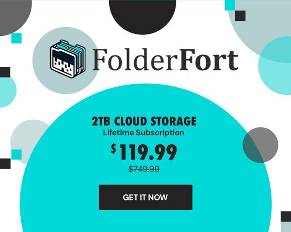 FolderFort 1TB Cloud Storage Pro Plan: Lifetime Subscription