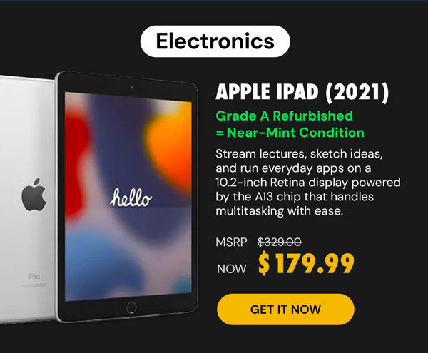 Apple iPad (2021) 9th Gen 256GB Wi-Fi Only Space Gray (Refurbished - Grade A)