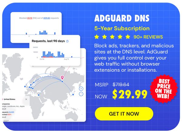 AdGuard DNS: 5-Yr Subscription