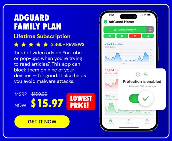 AdGuard Family Plan: Lifetime Subscription