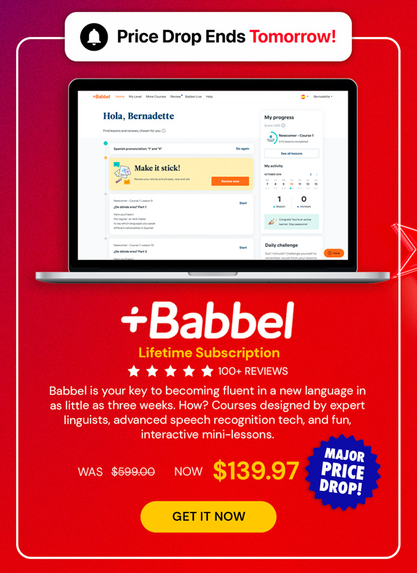 Babbel Language Learning: Lifetime Subscription (All Languages)