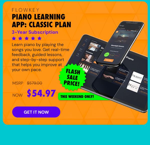 flowkey Piano Learning App: Classic Plan (3-Year Subscription)