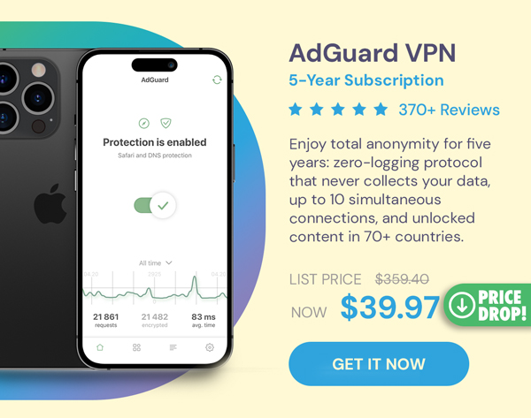 AdGuard VPN: 5-Yr Subscription